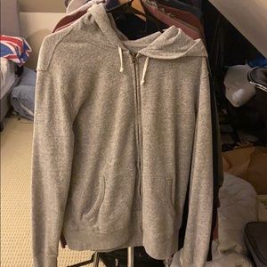 Men’s J Crew gray zip up jacket/hoodie. Large